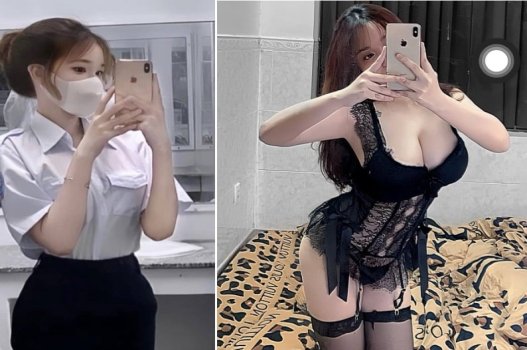 Nữ sinh nồng nàn bên trong trang phục trắng hớ hênh